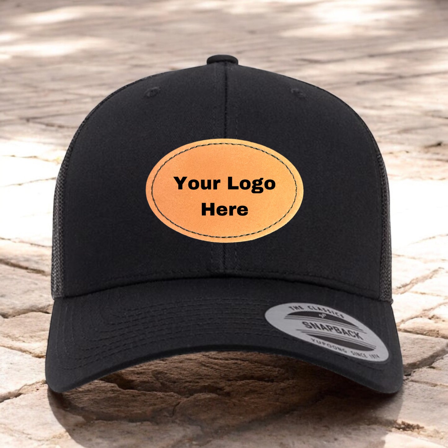 Custom Snapback Hats w/ Leather Patch