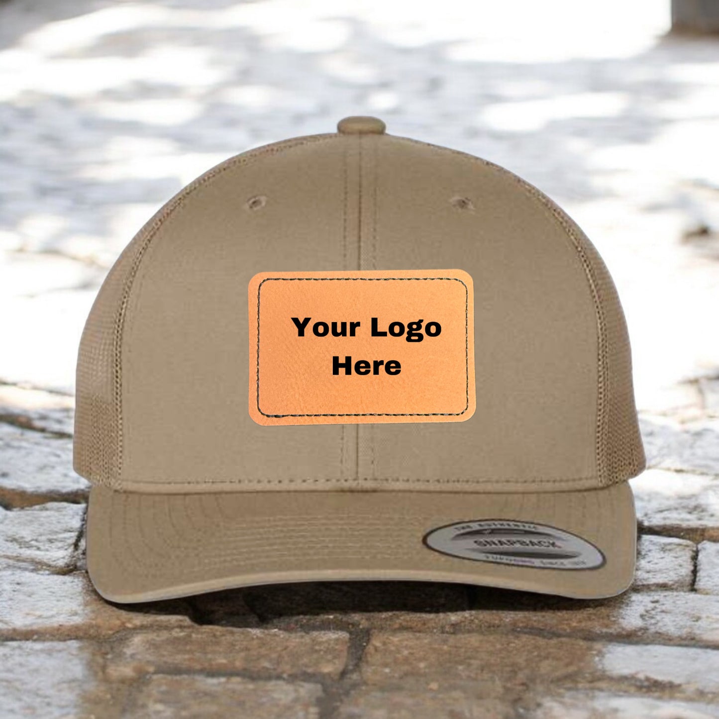 Custom Snapback Hats w/ Leather Patch