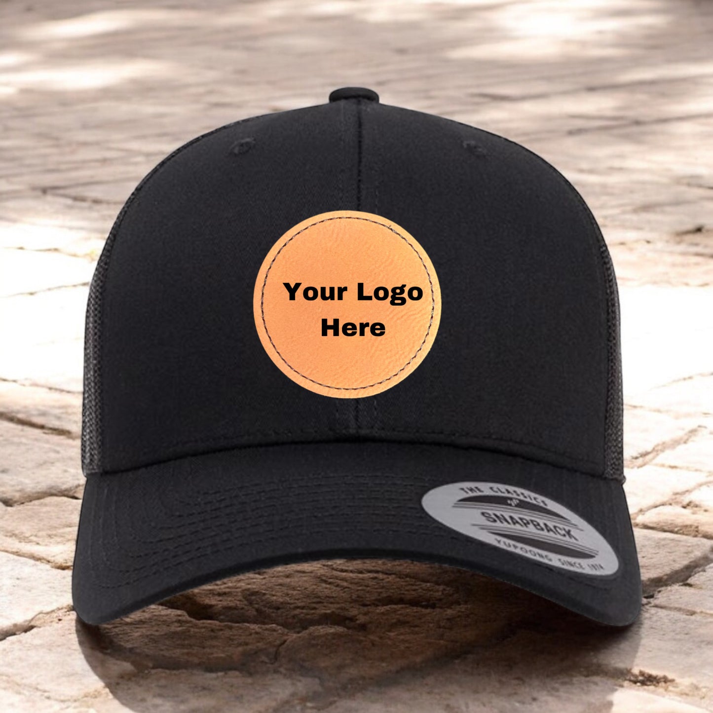 Custom Snapback Hats w/ Leather Patch