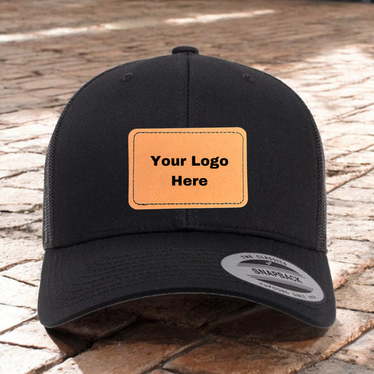 Custom Snapback Hats w/ Leather Patch