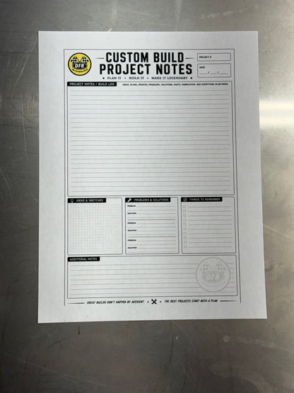 DFR Custom Build Planner Digital Product